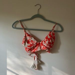 Maaji Swim Orange and white floral bikini top
